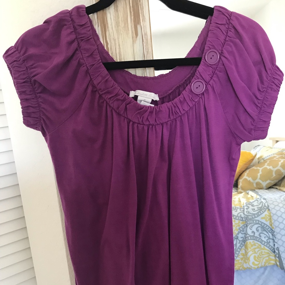 Swoop neck top